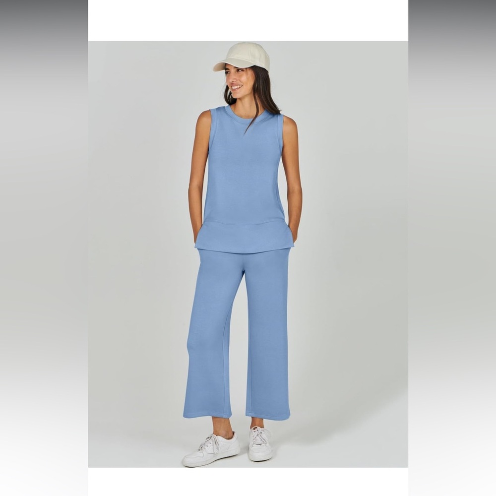 Women's Sleeveless Blue lounge set